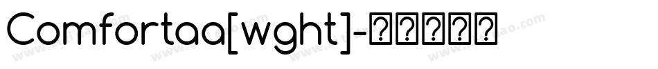 Comfortaa[wght]字体转换